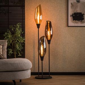 ZIJLSTRA Podna lampa Mix, 178 cm, višebojna, 3 žarulje, staklo/metal, Višebojno, Dnevni boravak/blagovaonica, Staklo
