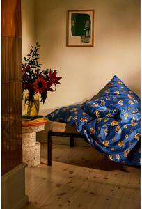 Plava posteljina za krevet za jednu osobu od pamučnog satena 140x200 cm Grand Pleasantly – JUNA