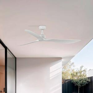 FARO BARCELONA Outwood stropni ventilator, bijeli, DC, tihi, Ø 150 cm, IP44, Bijela, Dnevni boravak/blagovaonica, Plastika