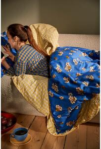 Plava posteljina za krevet za jednu osobu od pamučnog satena 140x200 cm Grand Pleasantly – JUNA