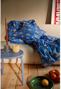 Plava posteljina za krevet za jednu osobu-za produženi krevet od pamučnog satena 140x220 cm Grand Pleasantly – JUNA