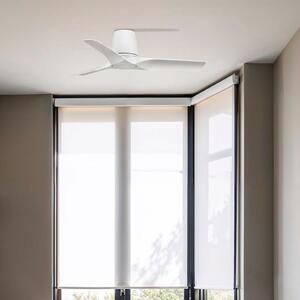 FARO BARCELONA Stropni ventilator Hey S, bijeli, DC motor, tih, Ø 90 cm, Bijela, Dnevni boravak/blagovaonica, Plastika