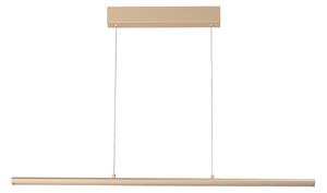 FISCHER & HONSEL Borena LED viseća lampa, boje pijeska, duljina 113 cm, metal, prigušiva, Bež, Dnevni boravak/blagovaonica, Metal