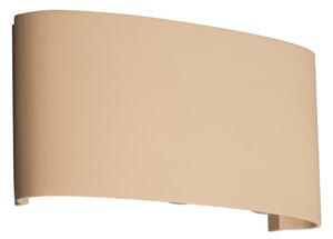 FISCHER & HONSEL LED vanjska zidna svjetiljka Berlin, boje pijeska, širine 17 cm, metalna, Bež, Metal, Zidni kvadrat