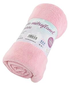 Ružičasta deka za bebe od mikroflanela 110x140 cm Exclusive – B.E.S