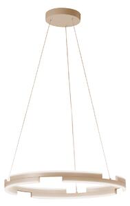 FISCHER & HONSEL Kružna LED viseća lampa, boje pijeska, Ø 60 cm, metal, CCT, prigušiva, Bež, Dnevni boravak/blagovaonica, Metal