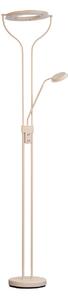 FISCHER & HONSEL Davos LED podna lampa, boje pijeska, visina 180 cm, 2 žarulje, CCT, prigušiva, Bež, Dnevni boravak/blagovaonica, Metal, Svjetlo za čitanje