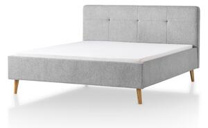 Svijetlo sivi tapecirani bračni krevet 180x200 cm Smart – Meise Möbel
