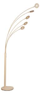 FISCHER & HONSEL LED podna lampa Dent, boje pijeska, visina 225 cm, CCT, 5 žarulja., prigušiva, Bež, Dnevni boravak/blagovaonica, Metal, Stalak kišobran