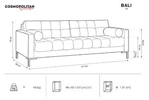 Tamno siva sofa 217 cm Bali – Cosmopolitan Design