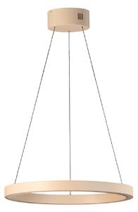 FISCHER & HONSEL Silvio LED viseća lampa, Ø 60 cm, boje pijeska, metal, CCT, prigušiva, Bež, Dnevni boravak/blagovaonica, Metal