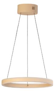 FISCHER & HONSEL Silvio LED viseća lampa, Ø 50 cm, boje pijeska, metal, CCT,, prigušiva, Bež, Dnevni boravak/blagovaonica, Metal