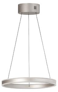 FISCHER & HONSEL LED viseća svjetiljka Silvio, Ø 50 cm, mat nikal, metal, CCT,, prigušiva, Metalik, Dnevni boravak/blagovaonica, Metal