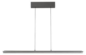 FISCHER & HONSEL Torvi LED viseća svjetiljka, pješčano siva/dimno siva, duljina 115 cm, CCT, prigušiva, Sivo, Dnevni boravak/blagovaonica, Metal