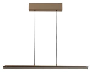 FISCHER & HONSEL Torvi LED viseća svjetiljka, sivo-dimno siva, 88 cm, metal/staklo, prigušiva, Bež, Dnevni boravak/blagovaonica