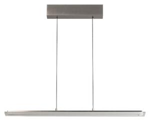 FISCHER & HONSEL Torvi LED viseća svjetiljka, duljina 135 cm, nikal/bijela, CCT, prigušiva, Metalik, Dnevni boravak/blagovaonica, Metal