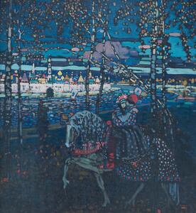 Reprodukcija Riding couple (1906), Wassily Kandinsky