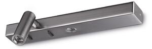 IDEAL LUX Ideal Lux LED zidna svjetiljka Bonne Nuit 1, boje nikla, 22 cm, Metalik, Dnevni boravak/blagovaonica, Metal