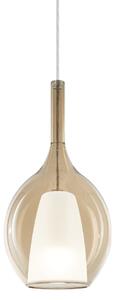 IDEAL LUX Viseća lampa Ideal Lux Kalique 2, jantarna, Ø 18 cm, prigušiva, Bež, Dnevni boravak/blagovaonica, Plastika