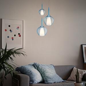 IDEAL LUX Viseća lampa Ideal Lux Kalique 1, plava, Ø 18 cm, plastika, prigušiva, Plava, Dnevni boravak/blagovaonica, Plastika