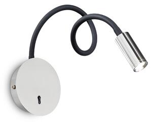 IDEAL LUX Ideal Lux LED zidna svjetiljka Focus 2, krom, 55 cm, fleksibilni krak, Metalik, Dnevni boravak/blagovaonica, Metal