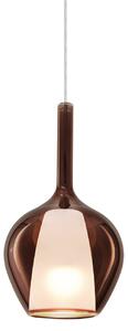 IDEAL LUX Viseća lampa Ideal Lux Kalique 1, bakrene boje, Ø 18 cm, prigušiva, Bakar, Dnevni boravak/blagovaonica, Plastika
