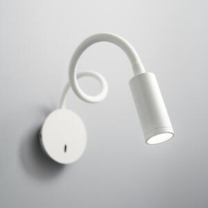 IDEAL LUX Ideal Lux LED zidna lampa Focus 2, bijela, 55 cm, fleksibilni krak, Bijela, Dnevni boravak/blagovaonica, Metal