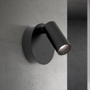 ORION LED zidni reflektor na baterije Luxy, crni, aluminij, CCT, prigušivač, prigušiva, Crno, Područje hodnika, Aluminij