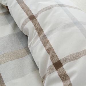 Sivo-krem flanelska posteljina za bračni krevet 200x200 cm – Catherine Lansfield