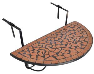 VidaXL Viseći balkonski stol terakota s mozaikom