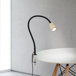 ORION Stolna lampa Dotty, kaki, visina 65 cm, stezaljka, GU10, Bež, Dnevni boravak/blagovaonica, Metal