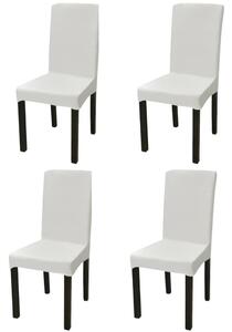 VidaXL Rastezljive navlake za stolice 4 kom Krem boja