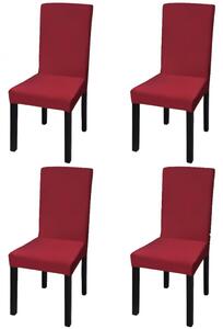 VidaXL Rastezljive navlake za stolice 4 kom Bordo