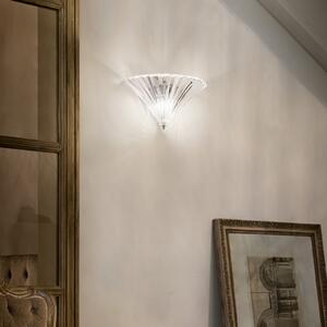 IDEAL LUX Zidna lampa Ideal Lux Santa, širina 39 cm, prozirna, staklo, Providna, Dnevni boravak/blagovaonica, Staklo