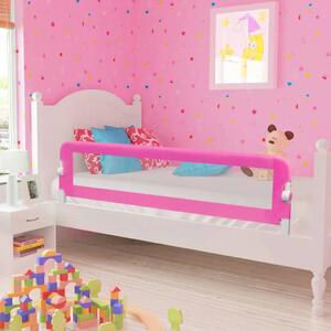 VidaXL Sigurnosna ograda za dječji krevetić 150 x 42 cm ružičasta