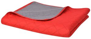 VidaXL 131557 Double-sided Quilted Bedspread Red and Grey 230x260 cm