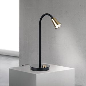 ORION Stolna lampa Dotty, mesing, visina 45 cm, podnožje, prigušivač, GU10, prigušiva, Zlato / mjed, Dnevni boravak/blagovaonica, Metal, Svjetlo za čitanje