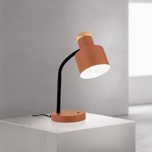 ORION Stolna lampa Gili, koraljno crvena, čelik, visina 35 cm, E27, Crvena, Dnevni boravak/blagovaonica, Metal