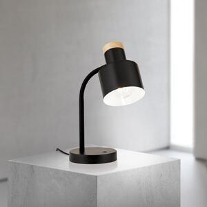 ORION Stolna lampa Gili, mat crna, čelik, visina 35 cm, E27, Crno, Dnevni boravak/blagovaonica, Metal