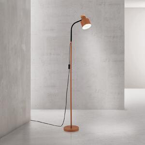 ORION Podna lampa Gili, čelik, koraljno crvena, visina 150 cm, E27, Crvena, Dnevni boravak/blagovaonica, Metal, Svjetlo za čitanje