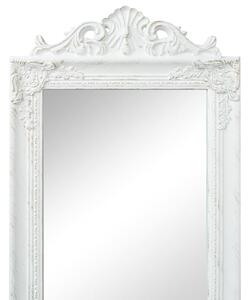 VidaXL Samostojeće zidno ogledalo u baroknom stilu 160 x 40 cm bijelo
