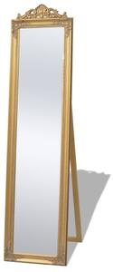 VidaXL Samostojeće zidno ogledalo u baroknom stilu 160 x 40 cm zlatno