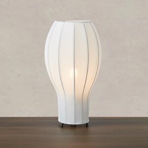 Markslöjd Hikari stolna lampa, Ø 22 cm, bijela/crna, tkanina/metal, Bijela, Dnevni boravak/blagovaonica, Tkanina / tekstil, tronožac
