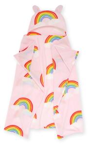Ružičasta deka za bebe od mikropliša 120x150 cm Rainbow Hearts – Catherine Lansfield