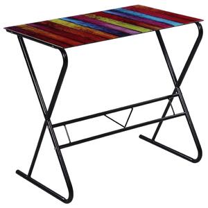 VidaXL Stakleni stol s dizajnom duge