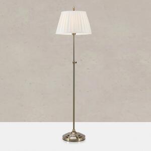 Markslöjd Oxford podna lampa, boje mesinga, visina 155 cm, metal/tkanina, Zlato / mjed, Dnevni boravak/blagovaonica, Tkanina / tekstil
