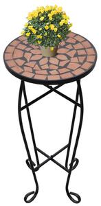 VidaXL Mozaični pomoćni stolić za biljke terakota