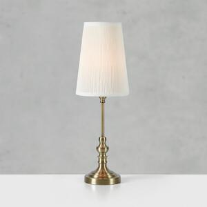 Markslöjd Plemenita stolna lampa, boje mesinga/prirodno bijela, visina 56 cm, tkanina, Zlato / mjed, Dnevni boravak/blagovaonica, Tkanina / tekstil