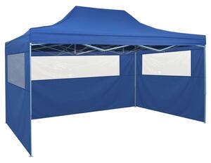 VidaXL Sklopivi Pop-up Šator sa 4 Panela 3x4,5 m Plavi