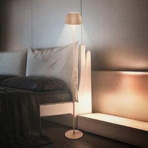 Briloner LED podna lampa Loca, smeđa, visina 123 cm, plastika/metal, prigušiva, Smeđa / hrđa, Dnevni boravak/blagovaonica, Metal